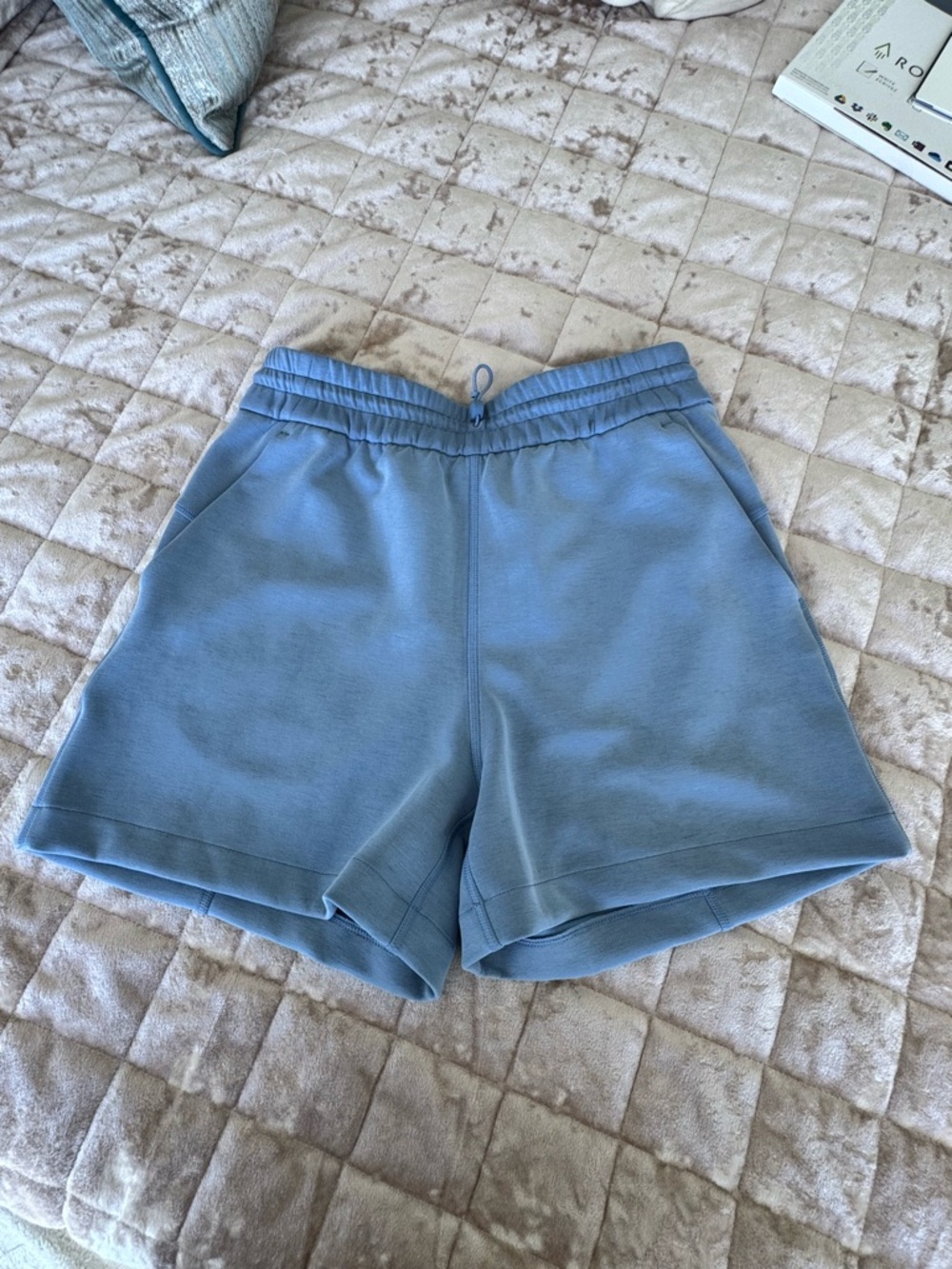 lululemon athletica Light Blue High-Waist Pull-On Shorts